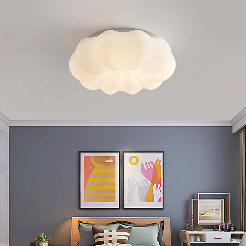 奶油风灯具现代简约云朵灯房间护眼南瓜灯主卧室书房儿童房吸顶灯,家装灯饰光源,智能吸顶灯,淘宝优惠券,粉丝福利购,淘宝优惠卷
