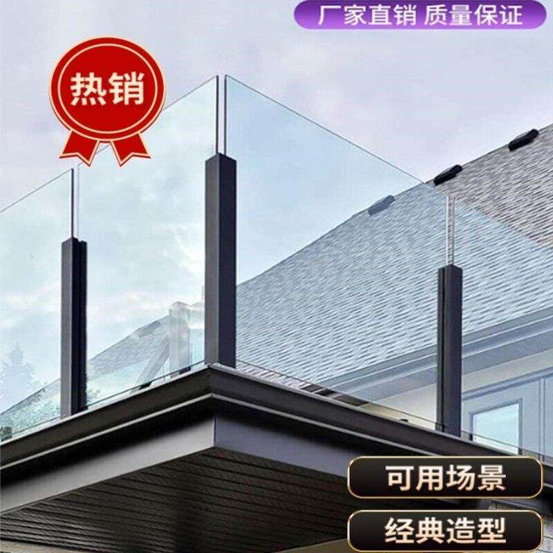 不锈钢圆方钢管立柱楼梯立柱玻璃扶手栏杆护栏大刀片扁钢立柱