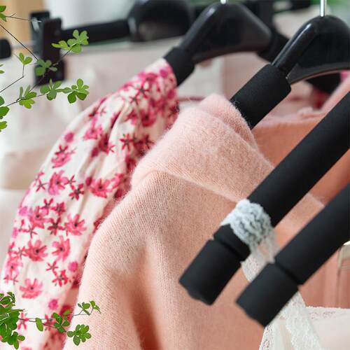 家用防滑海绵衣架定制logo服装店无痕衣服架塑料衣挂泡沫架子