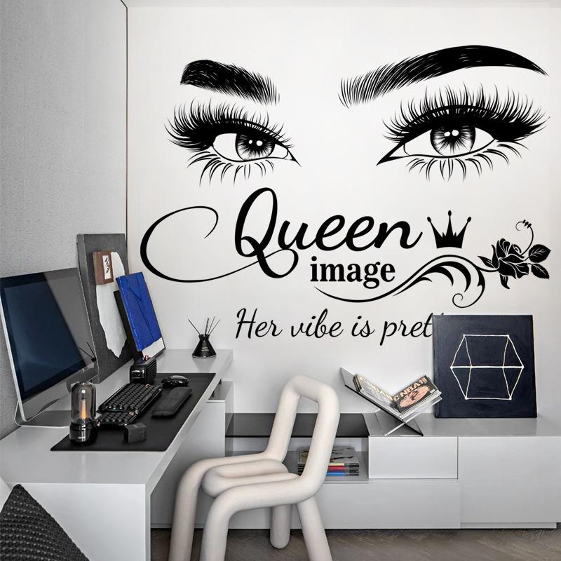 旅康CHAB女王形象跨境新款英文墙贴家居客厅房间背景墙装饰定制