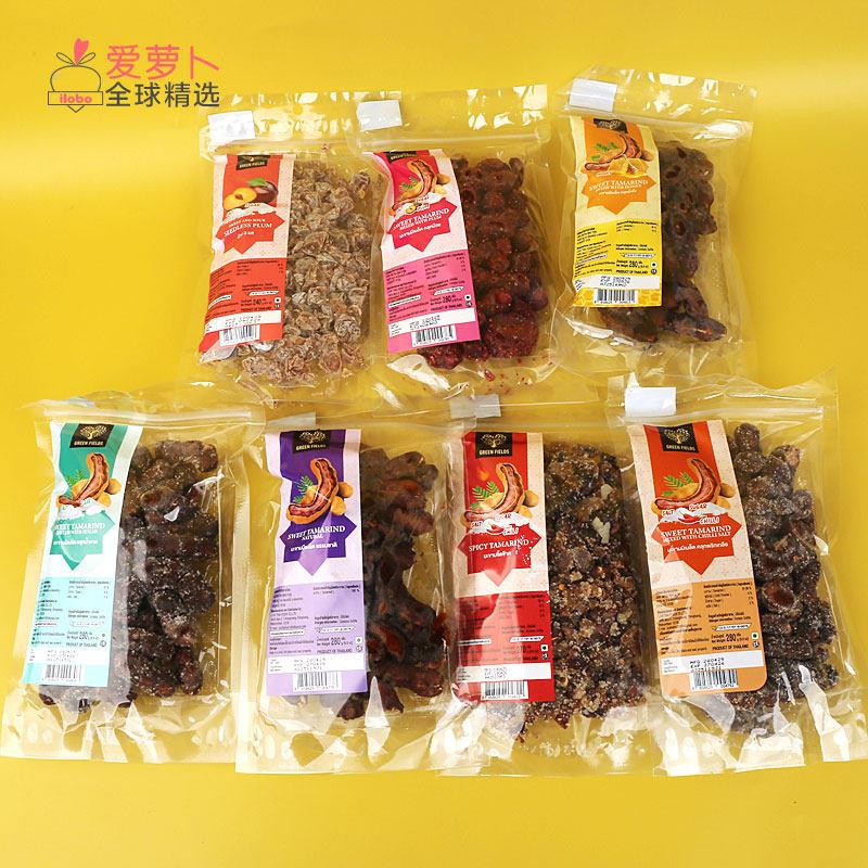 泰国GREEN FIELDS原味辛辣甜辣梅粉蜂蜜酸角酸甜无籽李子干零食图片