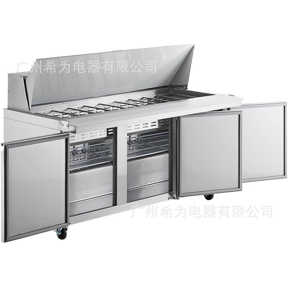 三门沙拉台冰柜披萨撒料台风冷冷藏保鲜冰箱拉开门冰箱