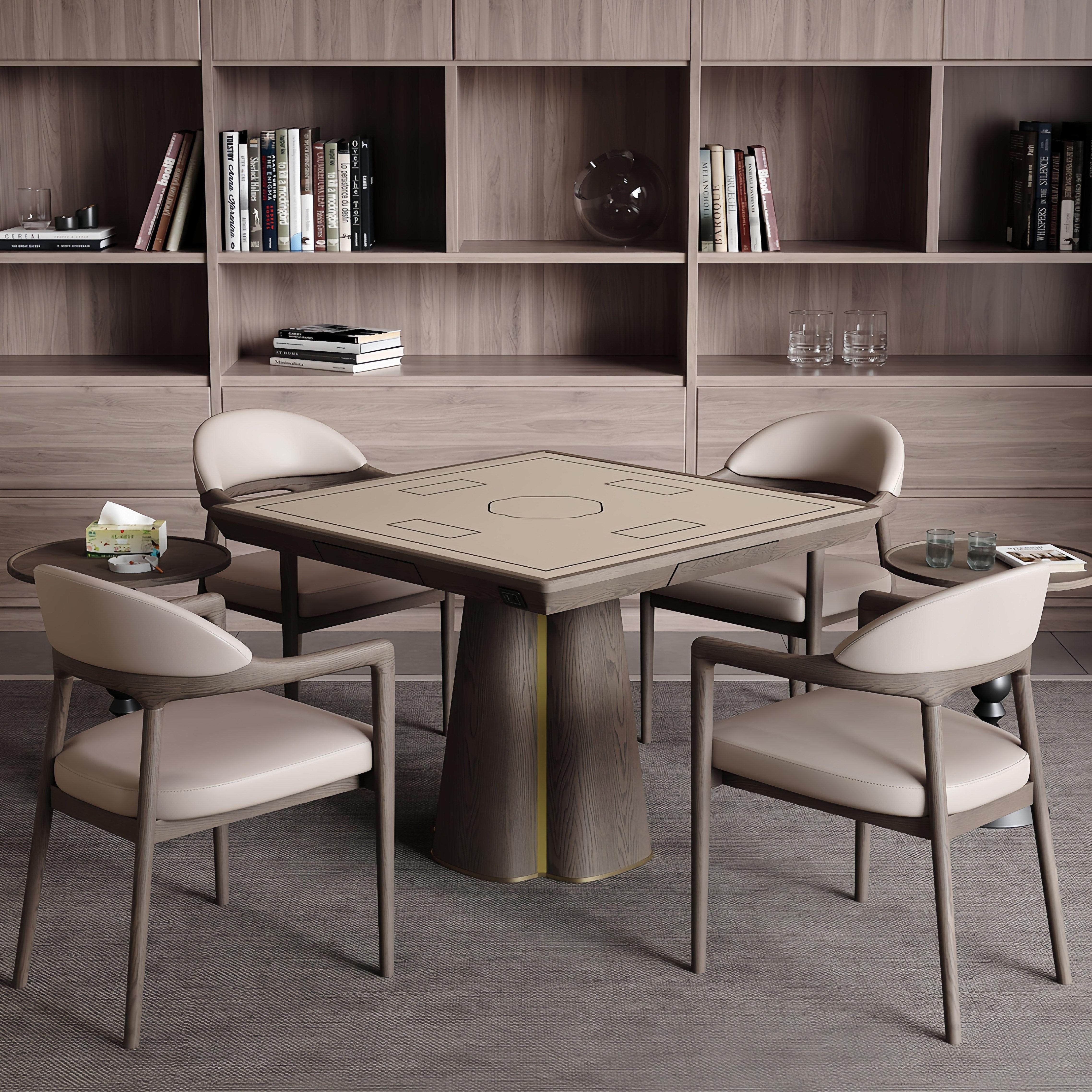 同花实木掼蛋桌专用高级四方棋牌扑克麻将现代简约休闲 打牌正方