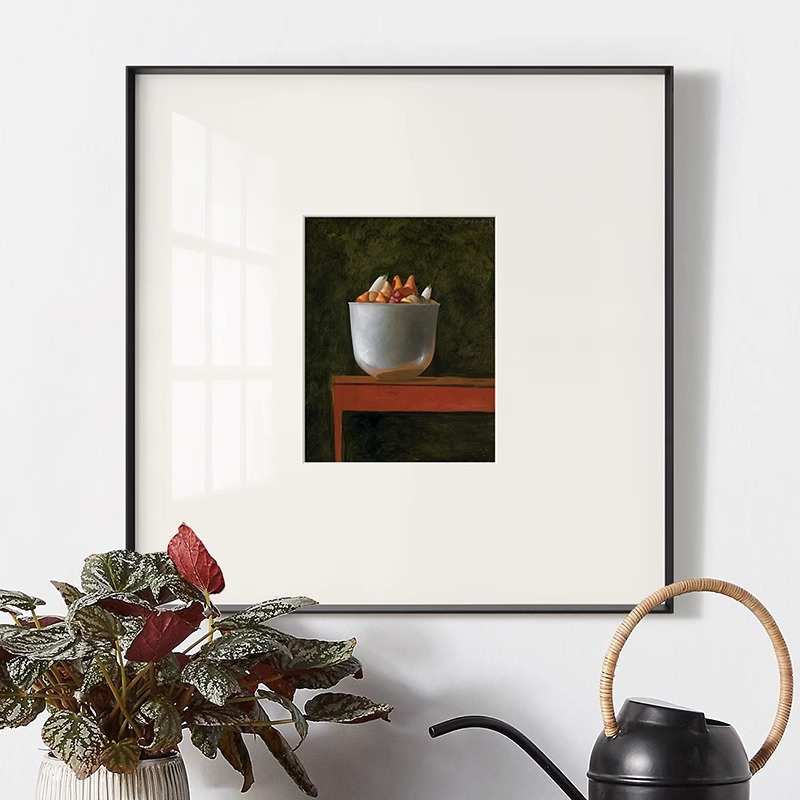 北欧简约ins小清新风格装饰画餐厅走廊墙面挂画水果静物壁画图片