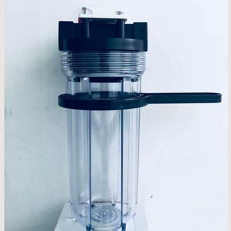 10寸透明大胖滤瓶AS材质粗胖大通量单芯过滤器塑料过滤器
