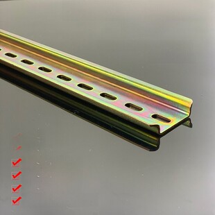 国标C45导轨Th35X7.5Mm断路器Dz47钢导轨u型铁夹轨安装1m