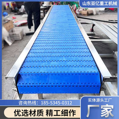 塑料链板输送机pp尼龙网带食品果蔬清洗环形输送带塑料链板转弯机