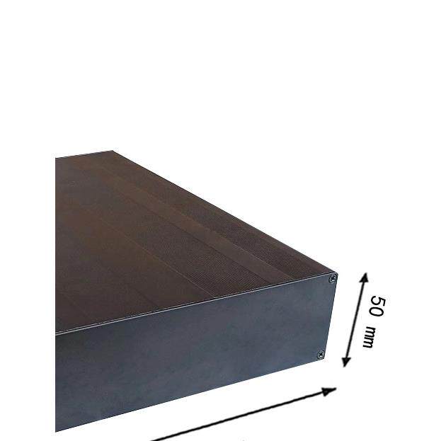 铝合金外壳铝型材壳体diy仪表机箱铝壳铝盒178x50分体定制开孔