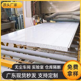 硅岩板净化彩钢板保温夹心板防火轻质岩棉板隔热泡沫板隔墙板安装