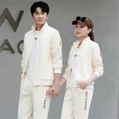 高端跑步卫衣男女情侣装2025新款运动套装男士秋季情侣春秋运动服