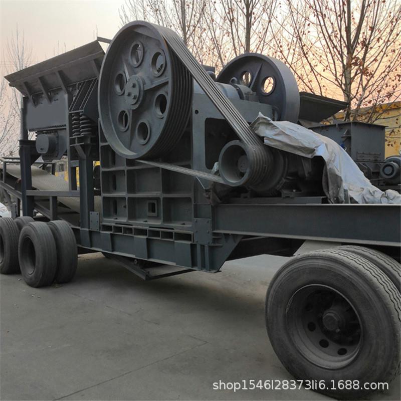 移动石英石制砂机 小型移动建筑垃圾移动破碎站 河流石瓷砖破碎