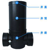 污水塑料检查井聚乙烯塑料井流槽式 污水系分流流槽成品检查井塑料