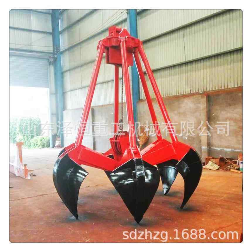 出售起重抓斗汽车吊清淤抓斗单绳梅花抓斗1立方贝壳抓料斗