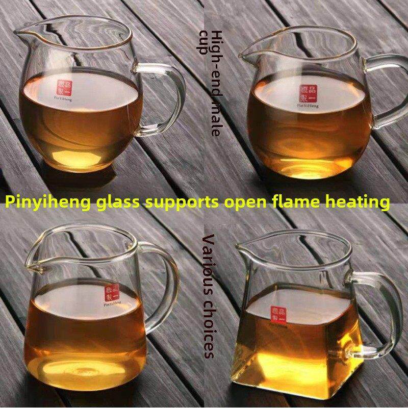 品一恒玻璃公道杯 大小号透明公杯加厚耐热耐高温加热茶海分茶器