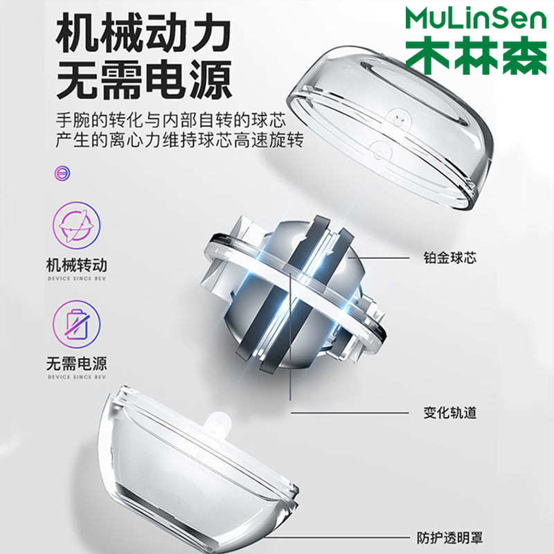 三梵腕力球100男士健身炼手臂握力器自启动金属专业静音万力离