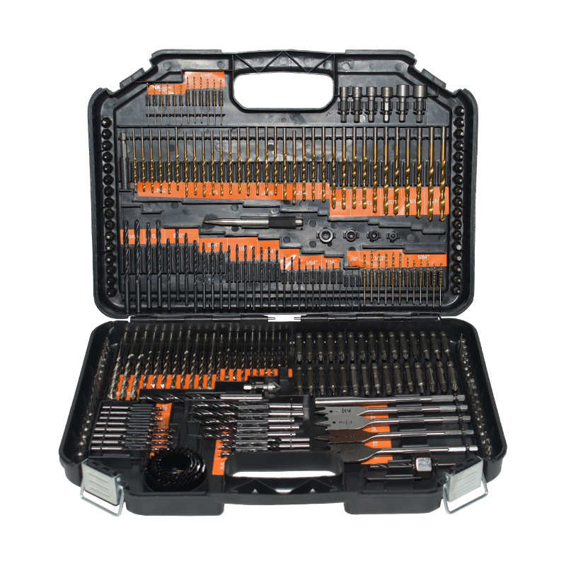 厂家直销246pcs钻头组套电钻打孔工具扁钻开孔器套装木工麻花钻头