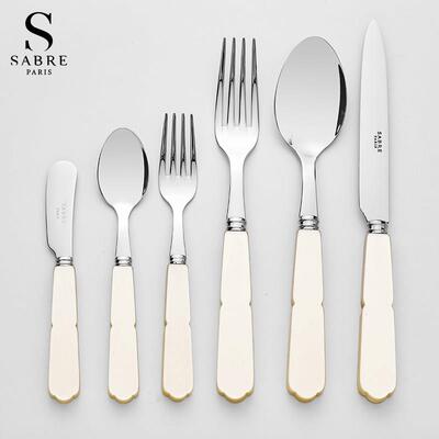 法国进口Sabre Paris不锈钢西餐餐具刀叉勺3件套家用牛排刀甜品勺