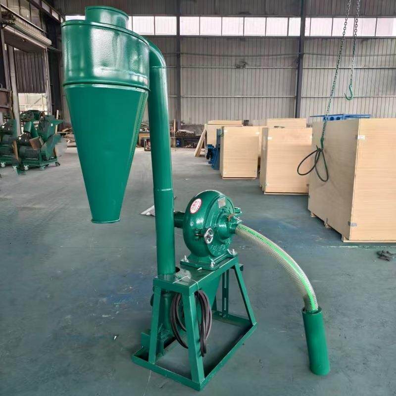 家用300型圆盘粉碎机泡水糯米黄豆粉碎机花卉腐殖土有机肥打粉机