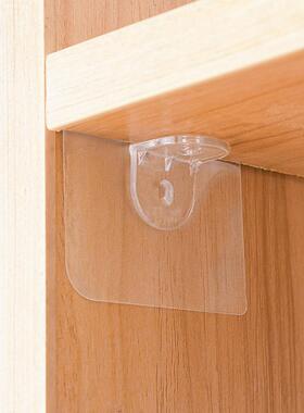 No-drill wardrobe layering shelf support with hidden triangu