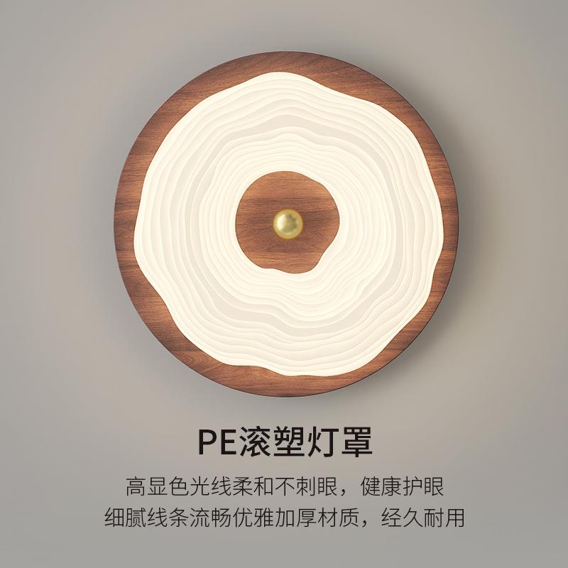 美式复古卧室灯中563古风新款房间吸顶年木艺大灯气过走廊道灯具