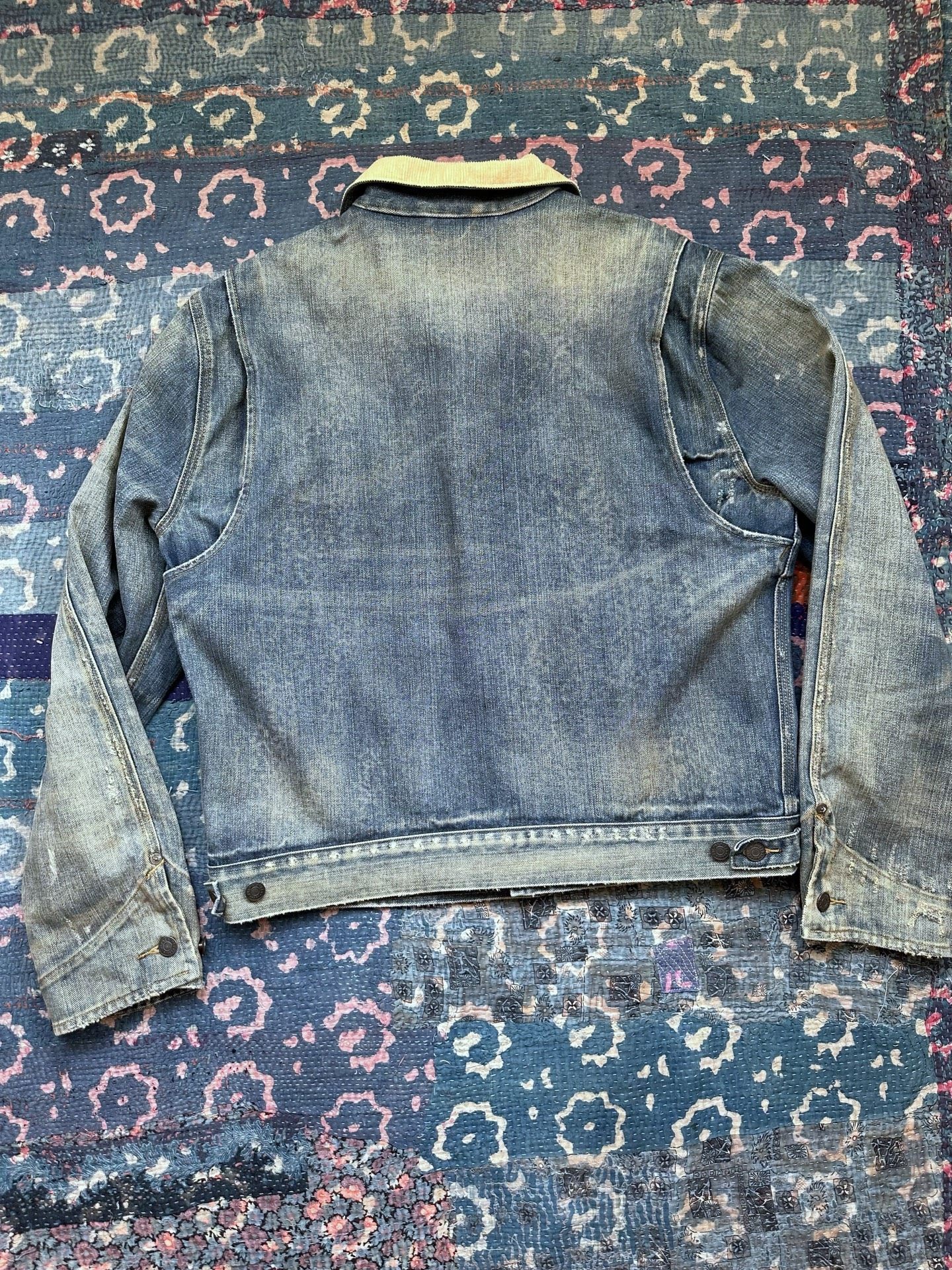 Polo Ralph Lauren Distressed Denim Corduroy Jacket — front