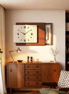 ?中风电表装饰箱画2TNR025新款钟表挂客钟古厅配电箱盖板遮挡挂画