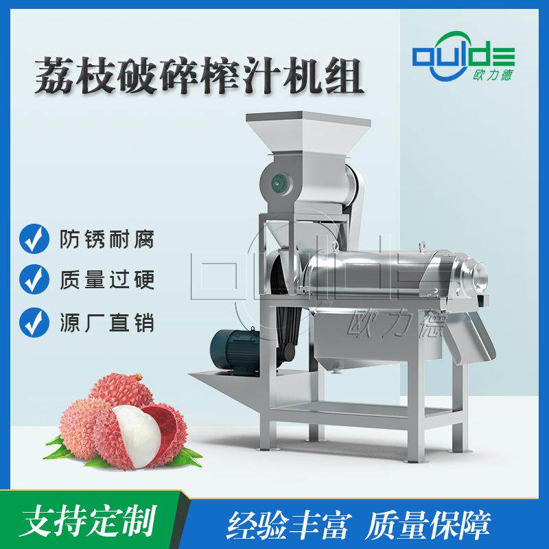 专业不锈钢304工业螺旋挤压荔枝破碎榨汁机橙子柠檬破碎厂家直销