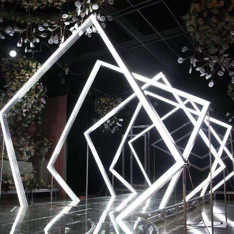 led时光隧道景观灯几何隧道氛围灯婚庆T台网红户外公园景区拱门灯
