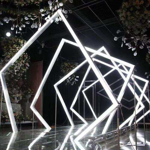 led时光隧道景观灯几何隧道氛围灯婚庆T台网红户外公园景区拱门灯