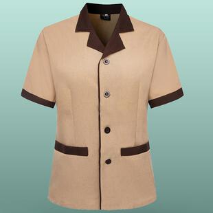 高档洁服装清袖套装女工短工作服服员夏季男装清洁助手务阿姨工作