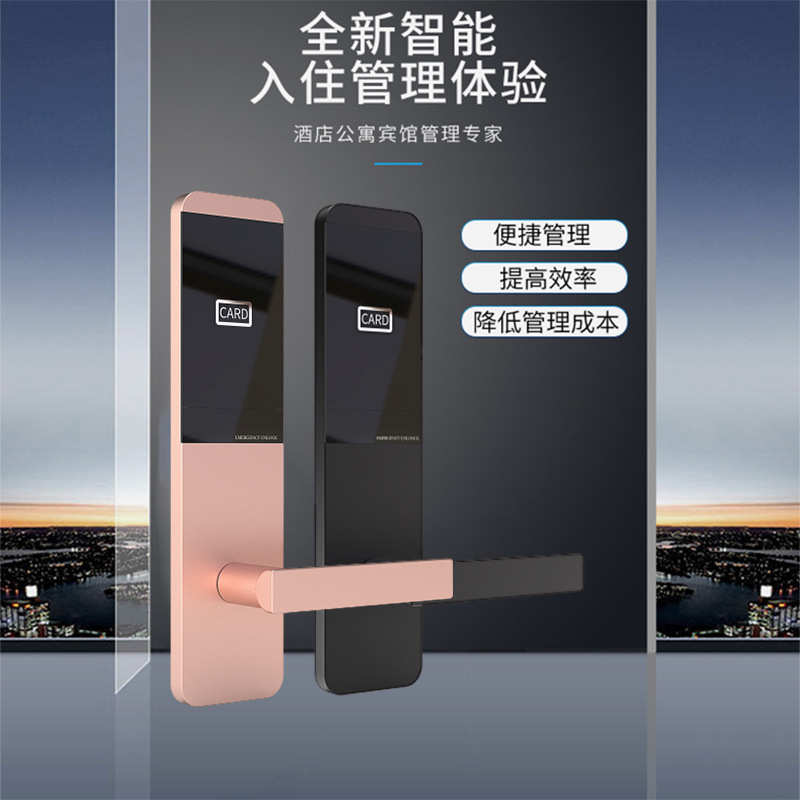 锁飞zigbee公寓民感应 酒店客房智能刷卡宾馆门电子锁宿门锁恒源