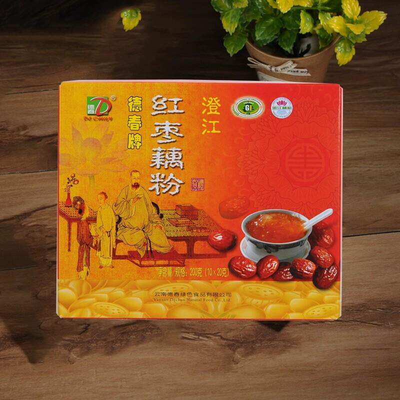 新日期云南德春牌藕粉营养早餐小袋装红枣玉溪澄江抚仙湖藕粉特色