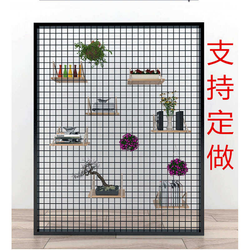 装饰铁网网格照片墙工业风铁丝网隔断铁艺网格悬吊N式天花板铁网