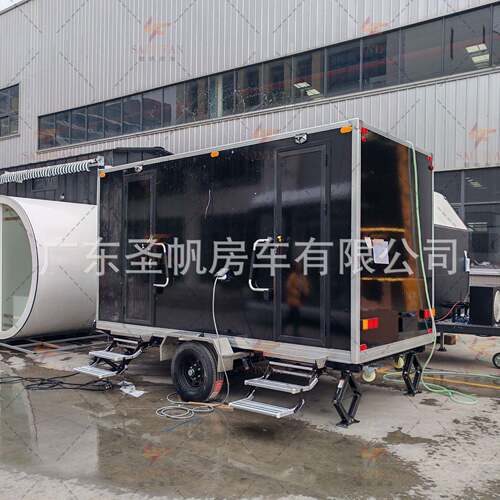 佛山圣帆车载牵引移动厕所房车拖挂车多用途占地面积小