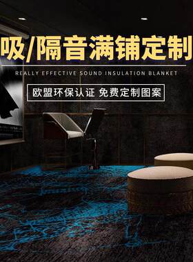 现代简约吸音影音室地毯 家用隔音减震地垫可客制