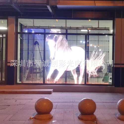 各种LED贴膜屏 LED透明屏 晶膜屏玻璃栈道屏贴膜屏led柔性屏