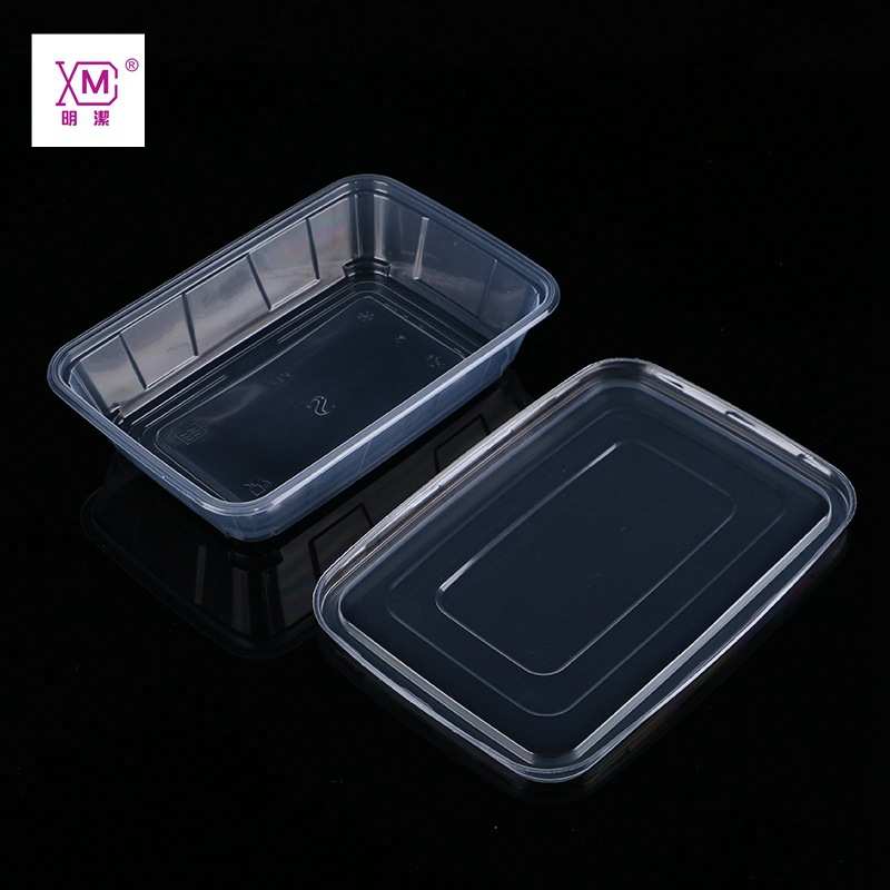 pp方盒饭盒直发耐低温300一次性盖厂家保鲜配加厚餐盒塑料500ml套