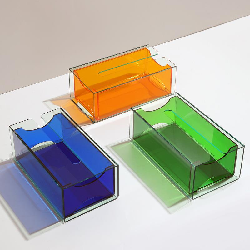 创意克亚力抽纸盒餐桌茶几厨XM房洗手间居用品客家桌面纸厅巾盒装