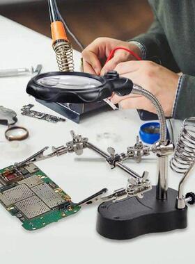 Magnifying Glass Soldering Station with LED Light Soldering
