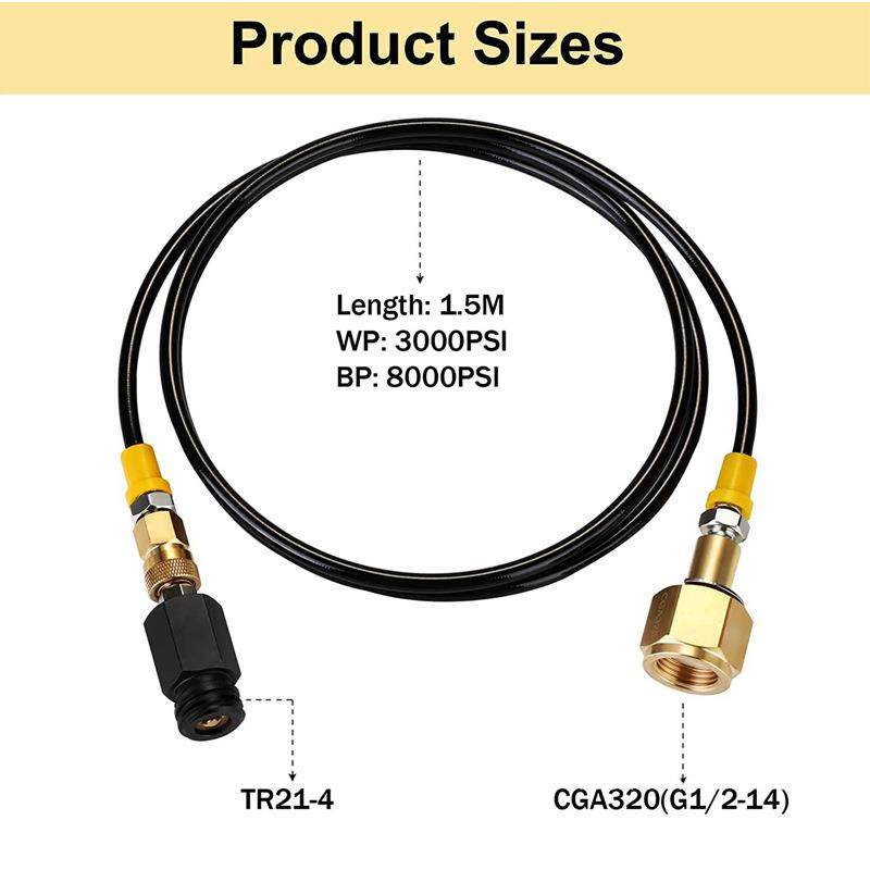 气泡水连接管W2MBT1.8-水14/CGA32015米.苏打机带滤网充气管过连