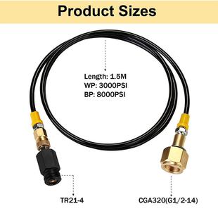 气泡水连接管W21.8 G14CA米3201.5带RFG过滤网苏打水机充气管