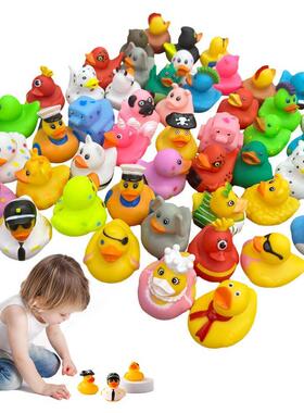 25PCS Multi-color Rubber Ducky For Baby Showers Bath Toy