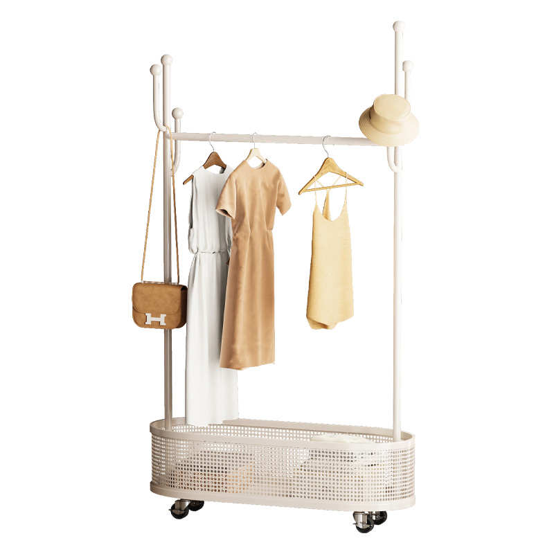 卧室轻奢衣帽架家用室内收纳阳台移动衣服架子落地简易晾衣杆