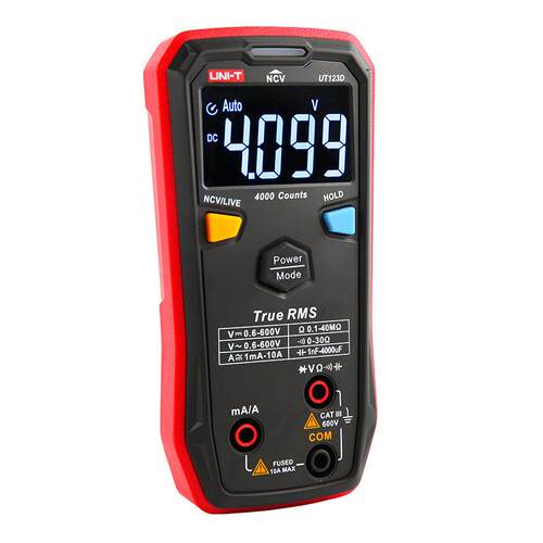优利德UT123/123D智能型数字万用表高精度数显式迷你便携万用表