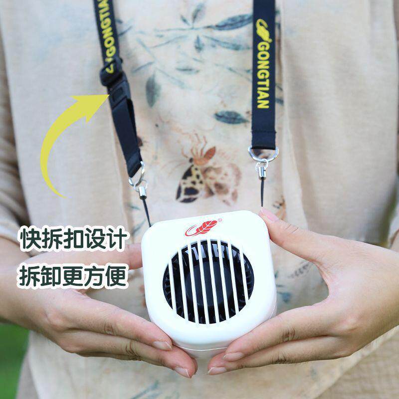 鸿兴*共田芭蕉新款W910S充电式手持迷你风扇户外挂脖便携式大风*