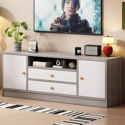 电视柜落地实木加高柜子现代简约客厅家用收纳柜小户型卧室电视柜