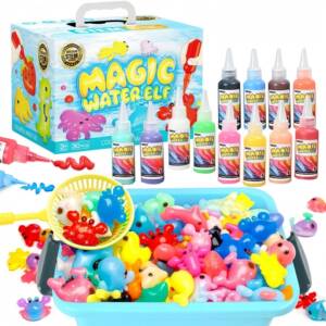 magic water elemental toy set includes magic gel and molds