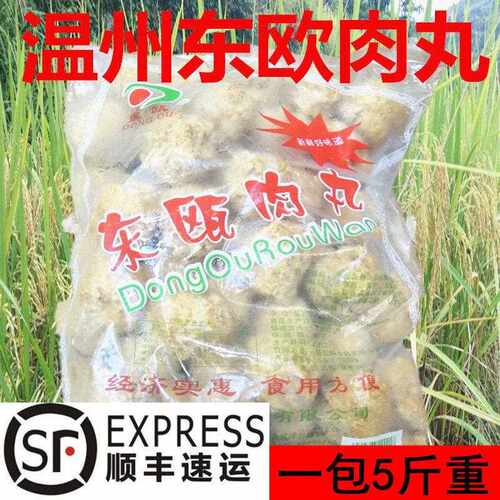 温州特产美食猪肉现做东欧牌大肉丸狮子头5斤装生制品江浙沪包邮