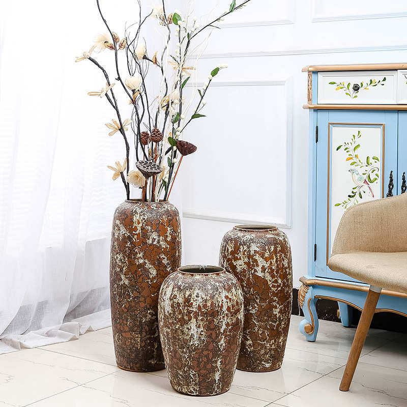 陶瓷花瓶 复古做旧落地大花瓶欧式摆件家居软装饰品 配家具大花瓶,家居饰品,花瓶,淘宝优惠券,粉丝福利购,淘宝优惠卷