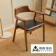 实木舒适餐椅餐厅家用民宿酒店洽谈会议简约靠背椅